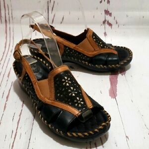 Ariat Open Toe Sling Back Platforms Womens Sandals Size 7.5